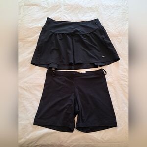 Nike Golf Tour Premium Black Skort with Detachable Stretch Shorts 10 Excellent C